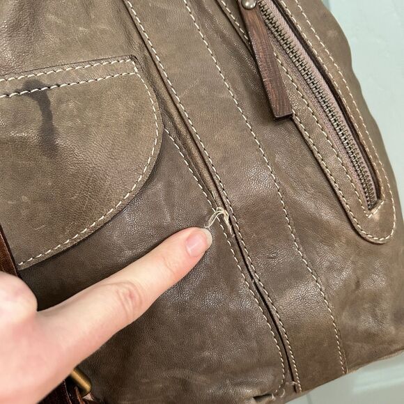 Calvalcanti Genuine Leather Handbag Shoulder Purse Crossbody Strap Made In Italy - Picture 5 of 16